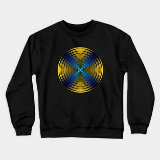 Fuzzy Circular Logic Yellow 6 Crewneck Sweatshirt